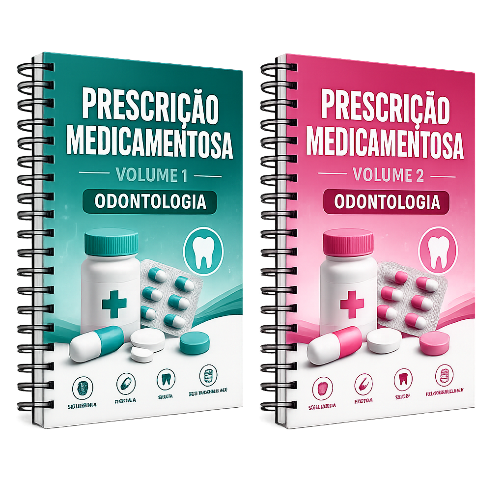 Mockup Prescrição Medicamentosa — Volumes 1 e 2