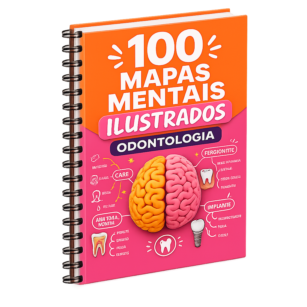 Mockup 100 Mapas Mentais Ilustrados — Odontologia